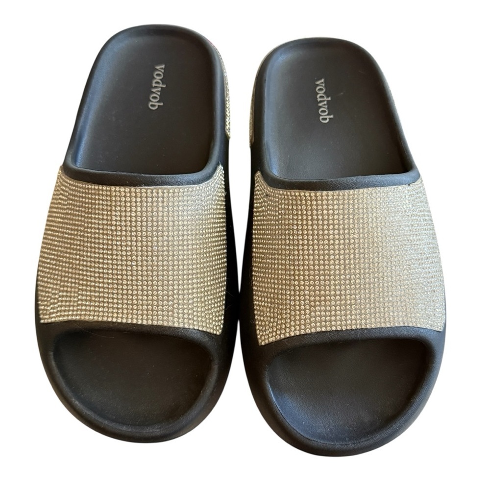 Vodvob Womens Rhinestone Slides size 8